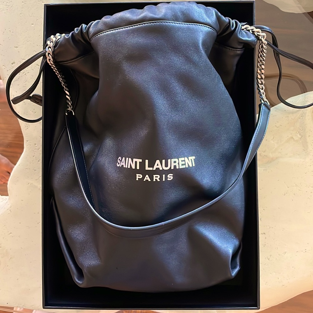 Saint Laurent Teddy Bucket Bag Leather Large
